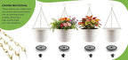 Hanging Planters 11 Inch, 3 Pcs Flower Pots with Drainage Hole, Self Watering Hanging Basket for Indoor Outdoor Plants, Decor, White
