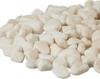 Relaxdays Marble Gravel, 5 kg, Decorative Stones, Pebbles, Garden Pebbles, Flower Pot, Grave, Decorative Gravel, White, Marble, 15-25 mm