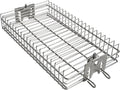 onlyfire 6042 Stainless Steel Flat Spit Rotisserie Grill Basket for Grills | Fits 1/2" Hexagon, 3/8" Hexagon, 3/8" Square & 5/16" Square Rotisserie Spit Rods