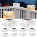 kolpop solar post cap lights outdoor 10 pack, main product view