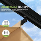 Aoxun 10'x10' Outdoor Pergola, Patio Aluminum Pergola with Upgraded Retractable Canopy, Heavy Duty Metal Pergolas and Gazebos with Adjustable Sun Shade Cover for Modern Backyard, Deck, Garden