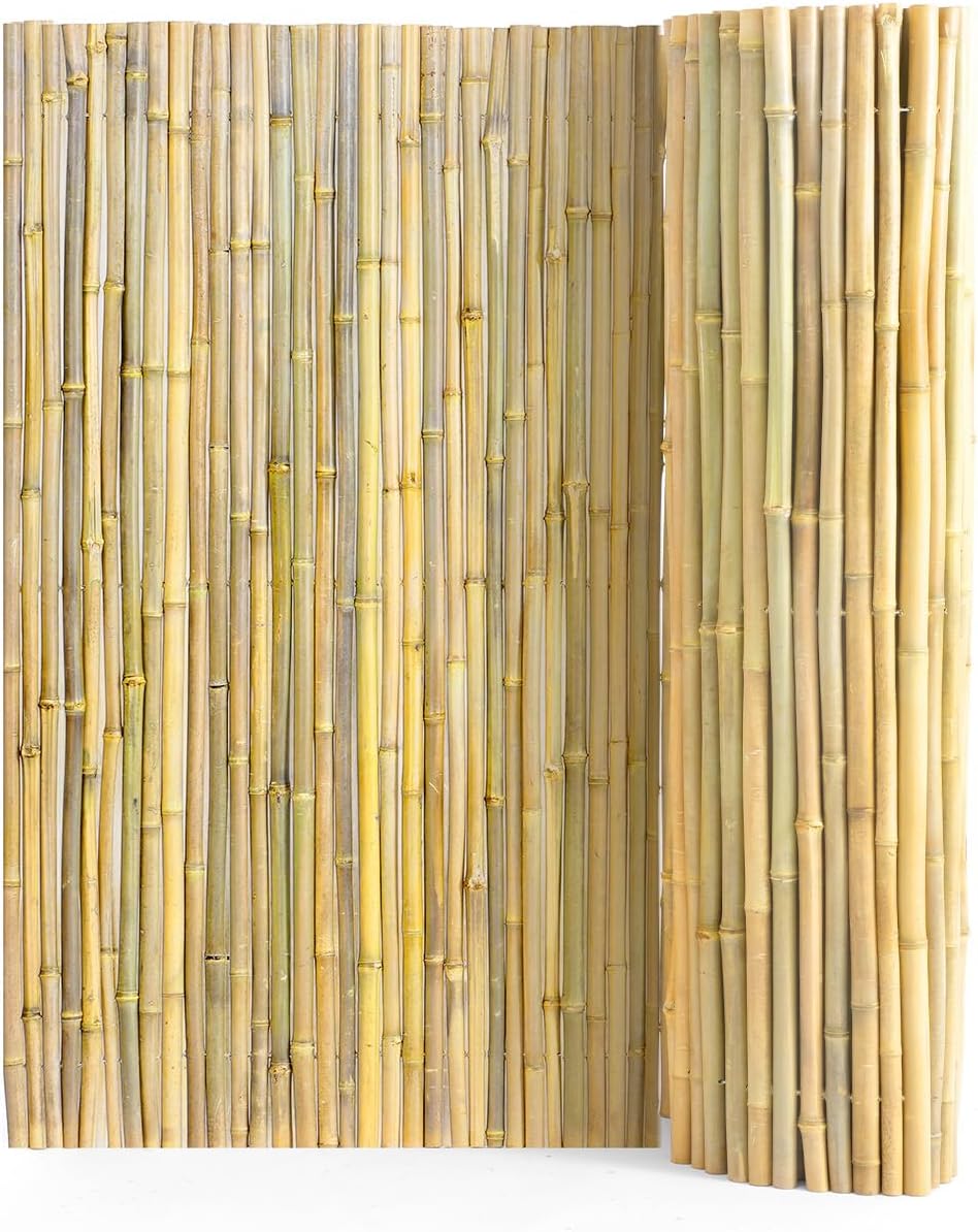 vevor natural rolled bamboo fence, eco-friendly privacy screen, main product view