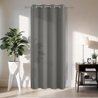 Joydeco Blackout Door Curtain for Doorway Privacy 108 Inches Long, Grommet Closet Curtain for Open Closet, Room Divider for Bedroom Living Room (Light Grey, 52Wx108L, 1 Panel)