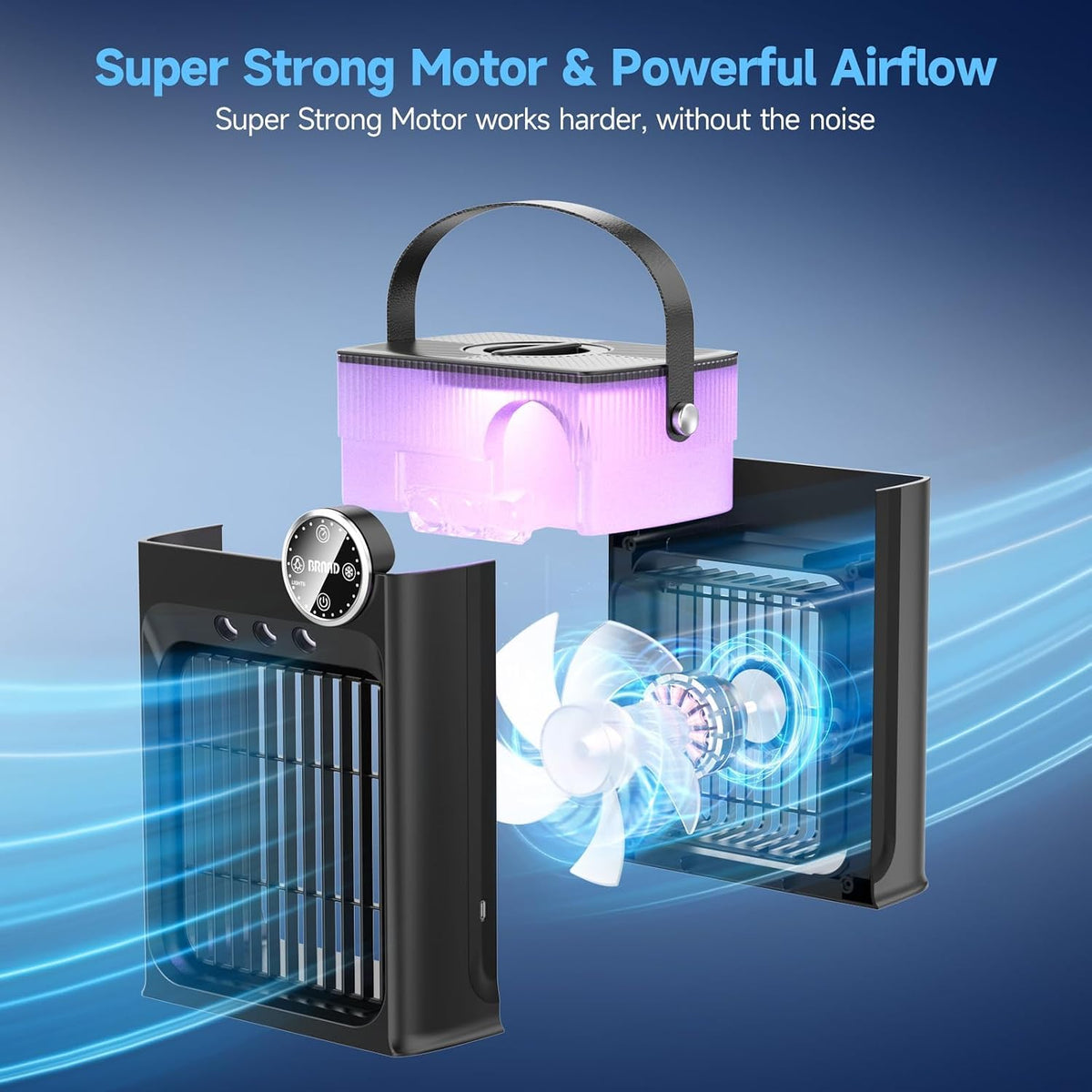 2026 new portable air conditioners, 4 in 1 showing dimensions