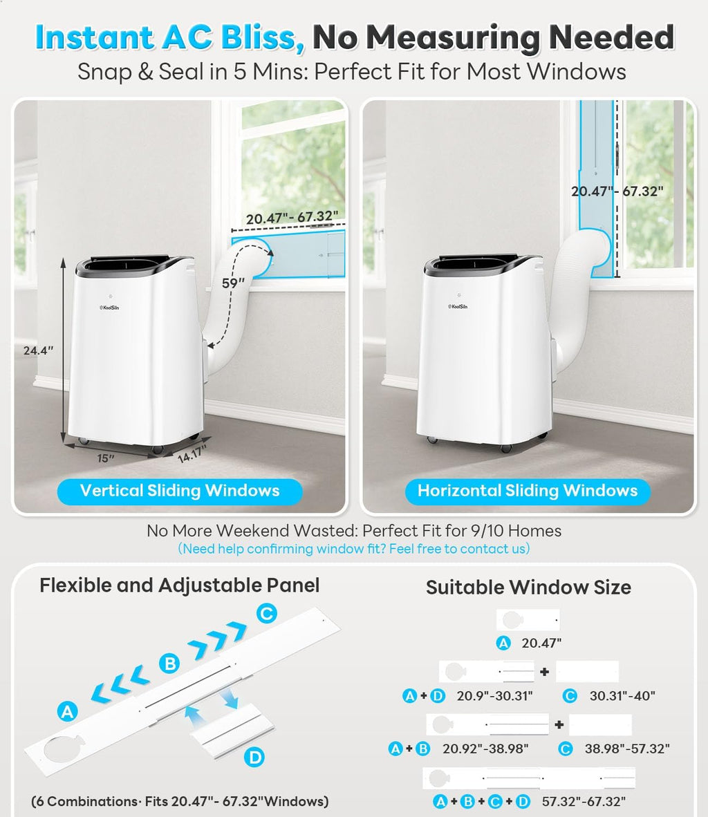 12,000 btu portable air conditioner cools up to, view 9