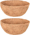 hehimhis Coco Liners for Hanging Baskets, Coco Fiber Liner, 2 Pieces 16 inch Round Replacement Plant Basket Liners