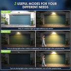 [12 Packs] Solar Motion Lights Outdoor, Ultra Bright Solar Fence Lights with Motion Sensor, IP65 Waterproof Security Light 3 Modes, 270° Lighting Angle, Wall Lights for Deck Patio Fence Garage Door