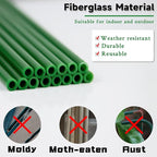 20Pcs Plant Support Stakes 17 inch SupKing Garden Orchid Sticks Extended to 3ft 4ft 5ft Plant Poles with Clips for Indoor Outdoor Potted Tomato Rose Amaryllis Vegetables Comes with 20 Ties