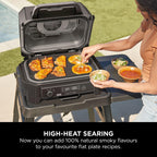 Ninja Woodfire XL Flat Plate, Non-Stick Flat Top BBQ Griddle Plate | Official Accessory, Compatible with Ninja Woodfire XL BBQ Grill OG850 / OG901, Black, XSKOGXLFPLTEU