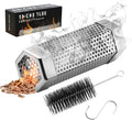 SHIKORI Smoker Tube,Stainless Steel Pellet Smoker Tube for Cold Smoker-6" | 5 Hours of Billowing Smoke-for Any Grill or Smoker,with Cleaning Brush