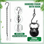EBOOT 8 Pack 9.5 Inches Hanging Chains for Bird Feeders, Planters, Billboards, Chalkboards, Lanterns, Wind Chimes and Decorative Ornaments (Black)