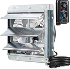 iliving 12" wall mounted shutter exhaust fan, automatic, main product view