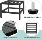 Plant Stand Indoor Outdoor, 2 Pcs Heavy Duty Plant Stands Metal Pedestal Stand for Indoor Outdoor, Wrought Iron Flower Stand Display Planter Shelf for Garden Deck Living Room