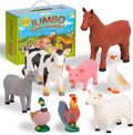learning minds set of 8 jumbo farm animal, main product view