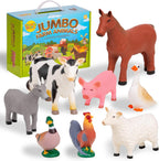learning minds set of 8 jumbo farm animal, main product view
