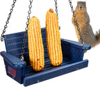 Poly Lumber Squirrel Swing Corn Cob Feeder - Squirrel Feeder, Squirrel Corn Feeder Chair - Cute Swing Feeder for Squirrels - Fill with Corn and Hang (Blue)