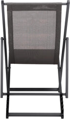 SAFAVIEH Outdoor Collection Breslin Grey/Grey Adjustable Folding Sling Chair Set of 2 (Fully Assembled)
