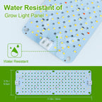 3Panel Grow Lights for Indoor Plants, Seed Starting, Veg, Pot Plants, Bonsai with Timer 4/8/12/16/20H, Ultra-Thin Under Cabinet & Shelf Full Spectrum LED Plant Growing Lamps, Multi-Panels Free Connect