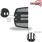 Cast Iron Barbeque Half Grill Plate for Weber Baby Q Series - Q100, Q120, Q1000, Q1200 | Weber Replacement Grill Insert | Porcelain Enamel | Superior Heat Retention