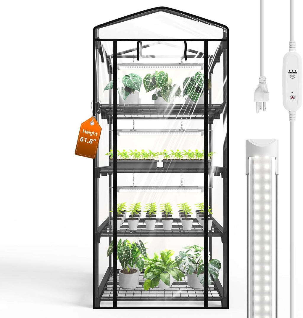 bstrip indoor greenhouse with grow light, 4x20w plant, main product view