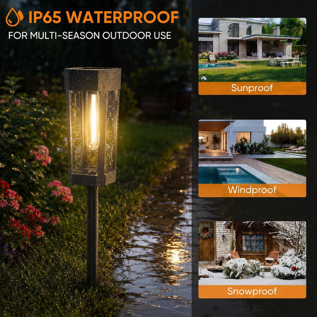 Solar Pathway Lights Outdoor – 8 Pack Solar Powered Garden Pathway Lights - IP65 Waterproof LED Landscape Lighting for Walkway Patio Lawn Yard Porch Decor