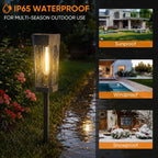 Solar Pathway Lights Outdoor – 8 Pack Solar Powered Garden Pathway Lights - IP65 Waterproof LED Landscape Lighting for Walkway Patio Lawn Yard Porch Decor