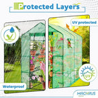 machrus ogrow walk-in portable greenhouse, outdoor indoor grow, side view