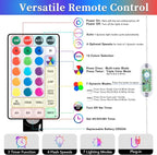 ANJAYLIA 99FT 300 LED Color Changing Rope Lights, 18 Colors Outdoor String Lights with Plug & Remote, Led Rope Lights Outdoor Waterproof, Christmas Lights for Bedroom Deck Halloween Decorations