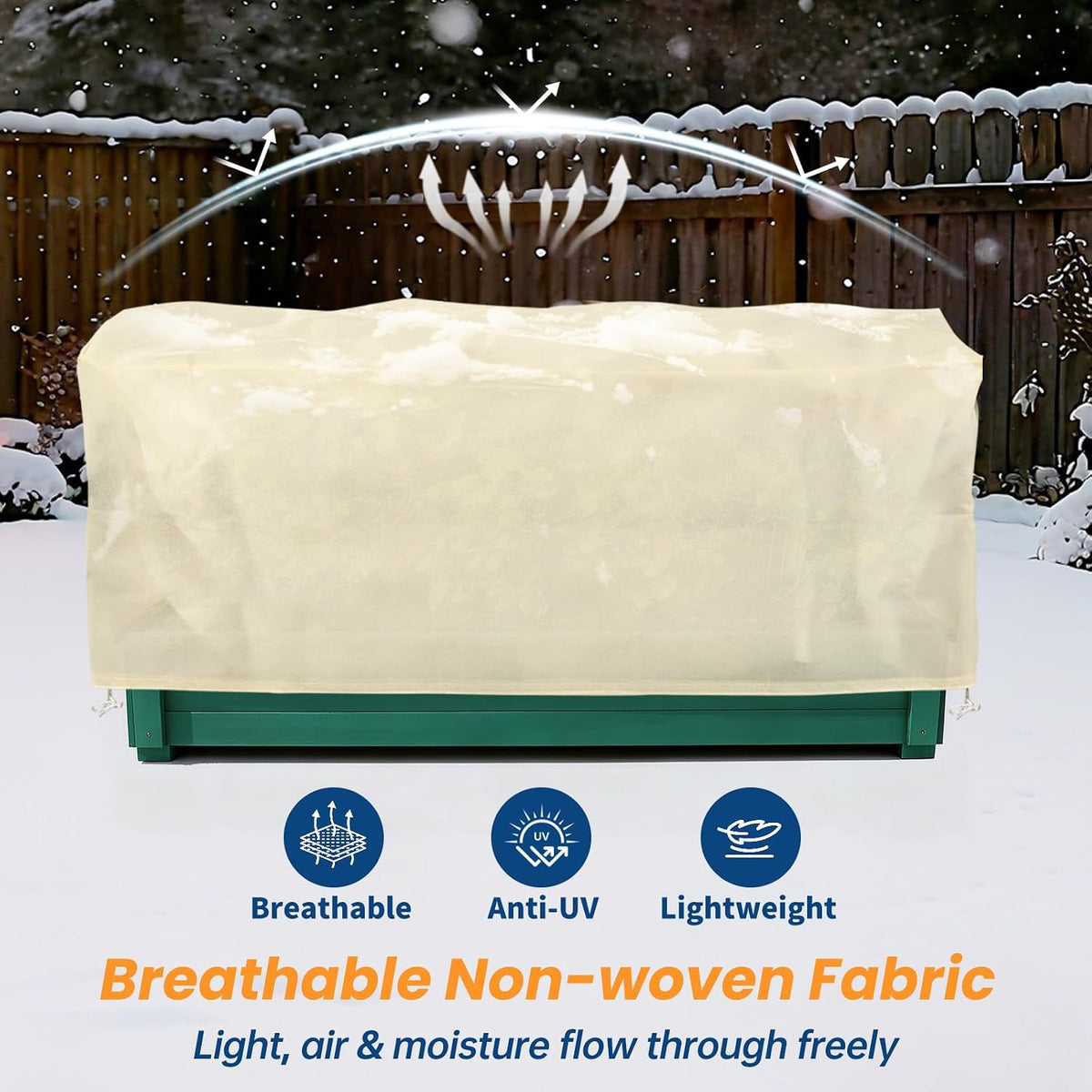 plant covers freeze protection, 2 pack, fits 4 showing dimensions
