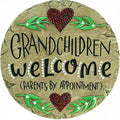Carson Grandchildren Welcome Garden Stone, Hand-Painted Resin, 9.5 Inch
