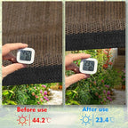 90% Shade Cloth Sun Shade Fabric Privacy Screen Shade Cover for Patio Garden Pergola Shade Cover Canopy with Gromments