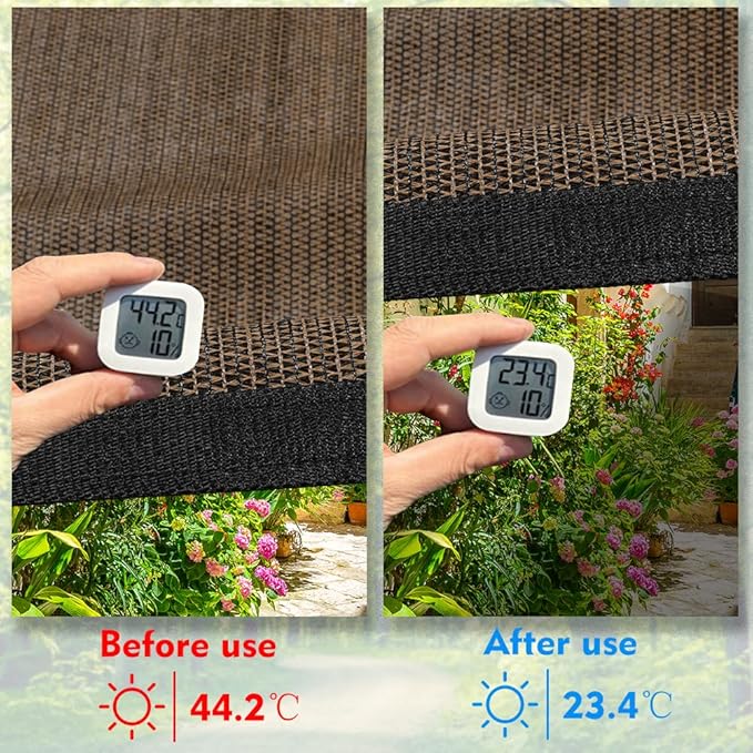 90% Shade Cloth Sun Shade Fabric Privacy Screen Shade Cover for Patio Garden Pergola Shade Cover Canopy with Gromments