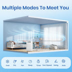 14000 btu portable air conditioners for room cooling, side view