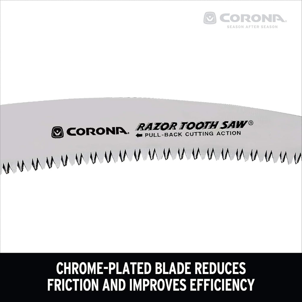 Corona Tools 14-Inch RazorTOOTH Pruning Saw | Tree Saw Designed for Single-Hand Use | Curved Blade Hand Saw | Cuts Branches Up to 8" in Diameter | RS 7395, Red/Black