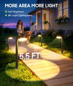 8 Pack Solar Pathway Lights Outdoor, Up to 12Hrs Solar Light | Larger Focused Spot Lens, Waterproof Solar Light for Garden, Walkways, Landscape Path