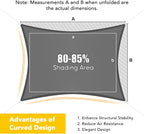 Artpuch Waterproof Sun Shade Sail, 10'x13' Dark Grey Rectangular, UV Resistant Rain Canopy, Curved Edges Shade Cloth for Outdoor Patio, Deck, Yard (Customizable)