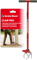 garden weasel claw pro 3-in-1 hand cultivator tiller shown in use