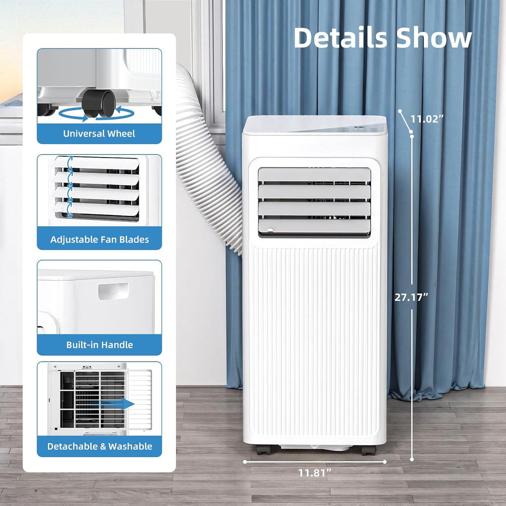 antarctic star portable air conditioners, 10000 btu, close-up detail
