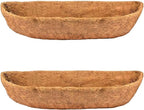 2pcs 48" Garden Coconut Planter Liners Preformed Window Box Liners Natural Trough Coco Liner Coir Mats (48 inch)