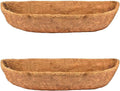 bboUod 2 pcs Garden Coconut Planter Liners Preformed Window Box Liners Natural Trough Coco Liner Coir Mats (24 inch)
