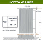 NICETOWN Extra Wide and Long Curtain - Thermal Insulated Drape Voice Canceling for Room Divider/Patio/Glass Door (White, 100 inches Width, 108 inches Length, Single Piece)