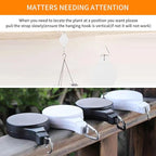 3Pcs Retractable Plant Hanger - Upgrade Plant Pulleys for Hanging Plants, Easy to Raise and Lower, Suitable for Garden Flower Pots, Hanging Planter, Bird Feeder (3Pcs-White)