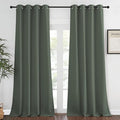 NICETOWN Blackout Curtain for Windows 120 inch Long - Window Treatment Thermal Curtain Solid Grommet Room Darkening Drape for Bedroom/Living Room (Dark Mallard, 1 Panel, W52 x L120)