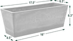 Arcadia Garden Products PSW U45TP Plastic/Stone/Wood Composite Simplicity Window Box, No Drainage Hole (Drillable), 17.5" x 7" x 6", Taupe