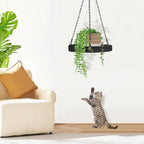 Plant Hanger Indoor Outdoor, Hanging Planter Baskets for Outdoor Indoor Plants, Hanging Plant Holder for Plants, Metal Window Plant Hanger, Black Hanging Plant Shelf, 1 Pack