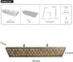 4 Pack 30 Inch Window Boxes Planters Railing Planter Box with Adjustable Brackets for Porch Fence Patio Balcony Hanging Flower Baskets with Coco Liners for Outdoor Garden Decor - Dark Grey