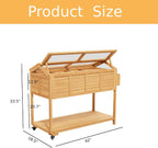 raised garden bed elevated planter box w/legs cover, side view