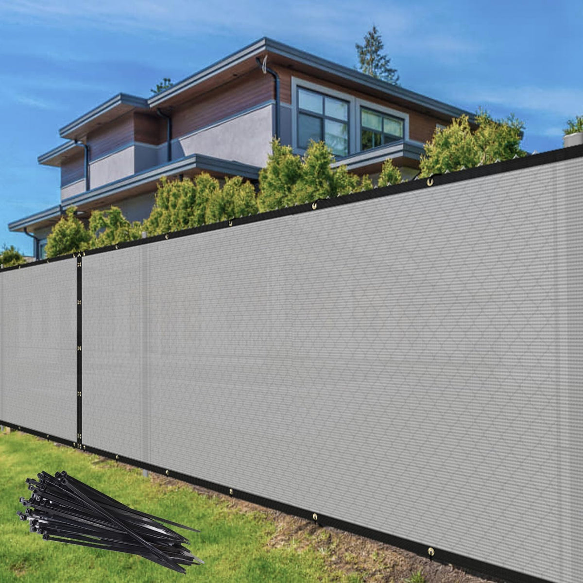 tang 4' x 40' privacy fence screen grey, main product view