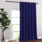 NICETOWN Blackout Curtains & Drapes - Privacy Thermal Efficiency Backdrop Curtains for Bedroom Room Divider Living Room Patio Sliding Glass Door, Wide 80 x Long 144 inch, Navy Blue, 1 Panel