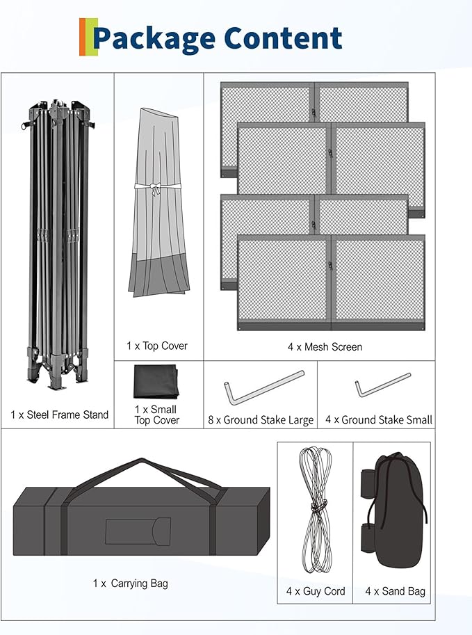 11'x11 Pop-Up Gazebo, Instant Outdoor Canopy Tent with Mosquito Nettings, Durable Steel Frame, Water and UV Proof, for Patio, Garden, Courtyard, Party (Khaki)